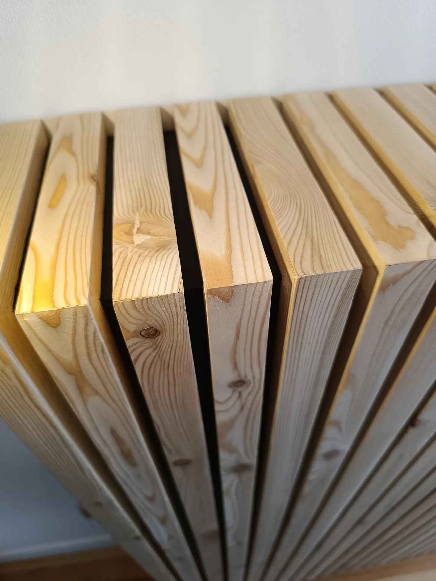 Détail du mobilier sur mesure en bois